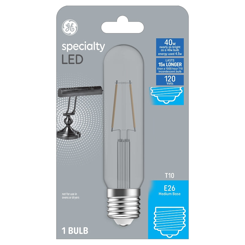 GE GE 93129003 LED Bulb, T10 Lamp, 40 W Equivalent, E26 Medium Lamp Base, Non-Dimmable, Soft White, 2700 K Color Temp ELECTRICAL GE
