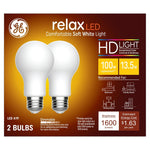 GE GE 93129807 HD + LED Light Bulb, A19 Lamp, 100 W Equivalent, E26/24 Medium Lamp Base, Dimmable, White, Soft White Light ELECTRICAL GE