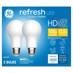 GE GE 93129808 LED Light Bulb, A19 Lamp, 100 W Equivalent, E26/24 Medium Lamp Base, Dimmable, White, Daylight Light ELECTRICAL GE