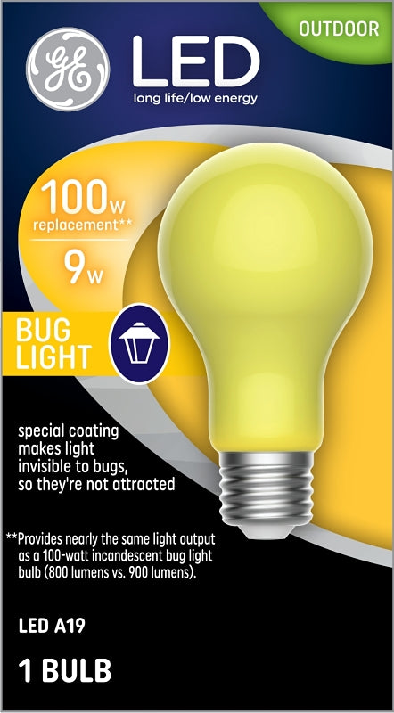 GE GE 93129711 LED Bulb, Bug, Outdoor, 100 W Equivalent, Medium Lamp Base, Non-Dimmable, Warm White Light ELECTRICAL GE