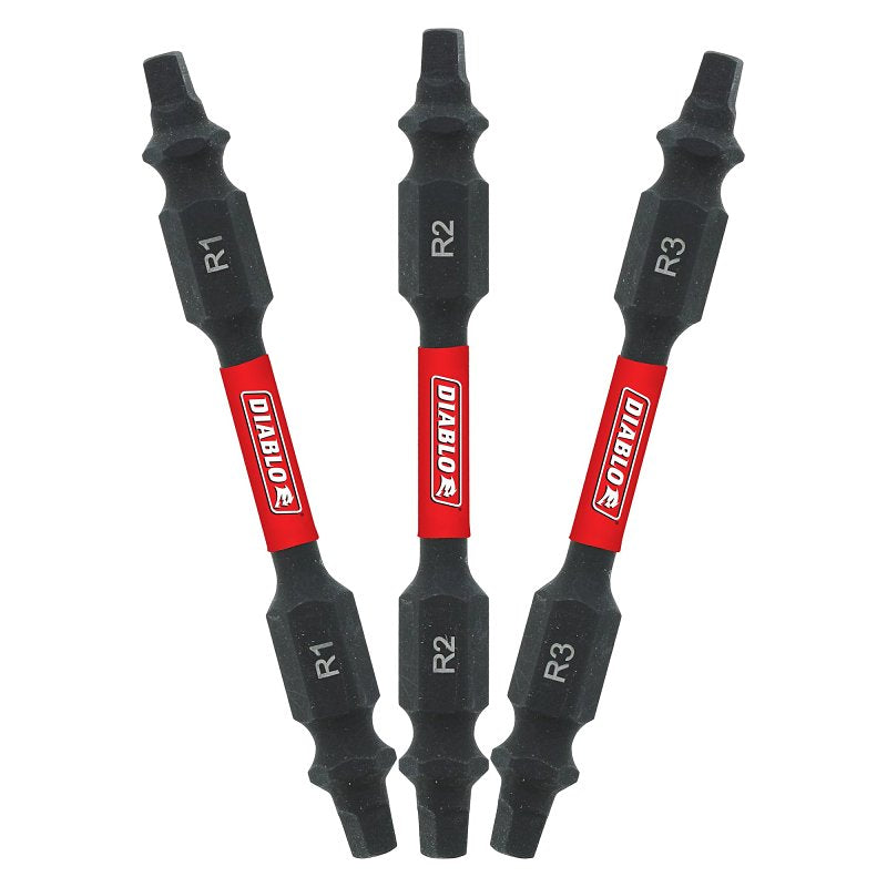 DIABLO Diablo DDESQ225B Double Ended Drive Bit, #2 Drive, Square Drive, 2-1/2 in L TOOLS DIABLO