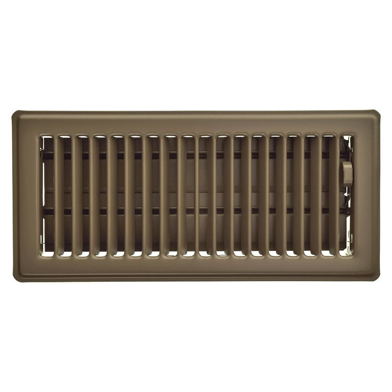 IMPERIAL Imperial RG3656 Floor Register, 10 in W, Steel, Chocolate, Powder-Coated