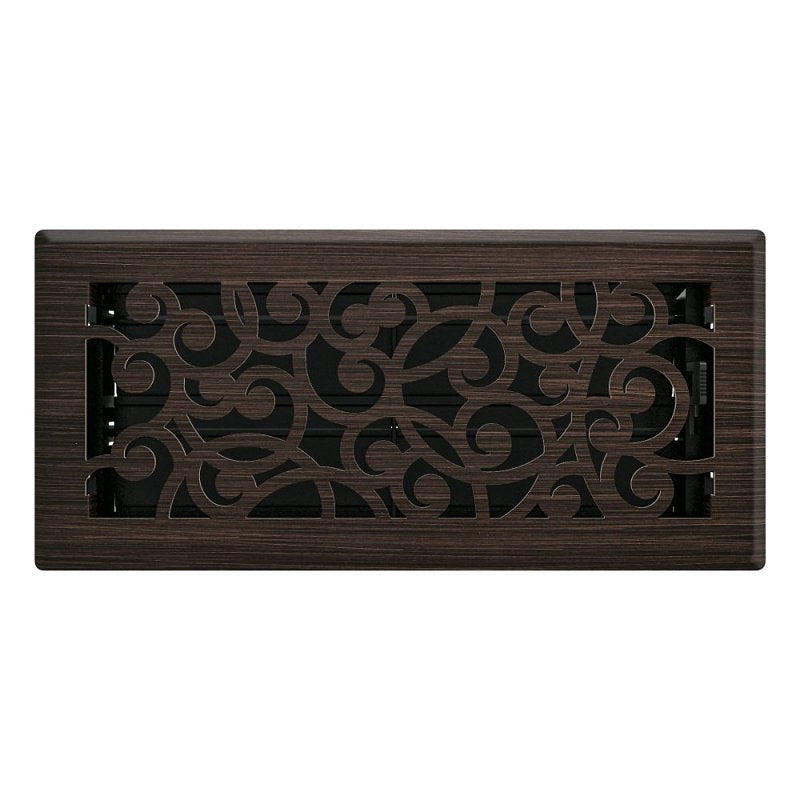 IMPERIAL Imperial RG3365 Wonderland Design Decorative Floor Register, 10 in L, 4 in W, Steel, Oil-Rubbed Bronze