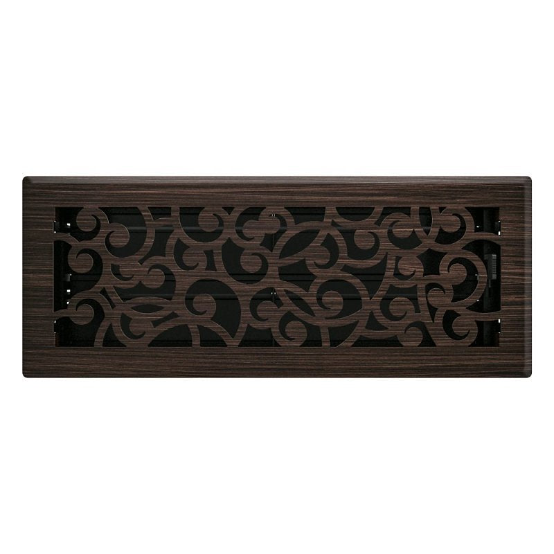 IMPERIAL Imperial RG3366 Wonderland Design Decorative Floor Register, 12 in L, 4 in W, Steel, Oil-Rubbed Bronze