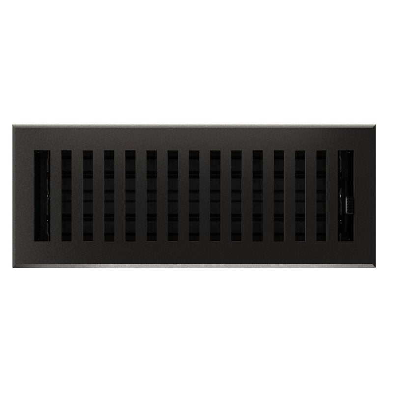 IMPERIAL Imperial Montezuma Series RG3478 Decorative Floor Register, 4 in L, 12 in W, Steel, Matte Black