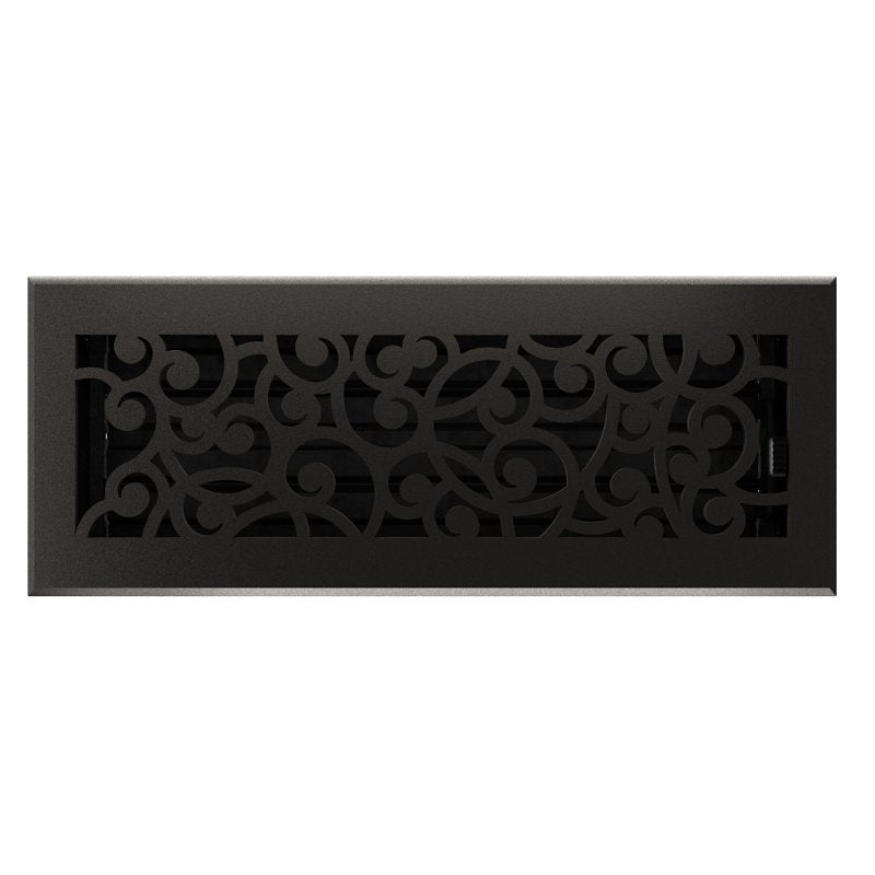 IMPERIAL Imperial Wonderland Series RG3375 Decorative Floor Register, 4 in L, 12 in W, Steel, Matte Black