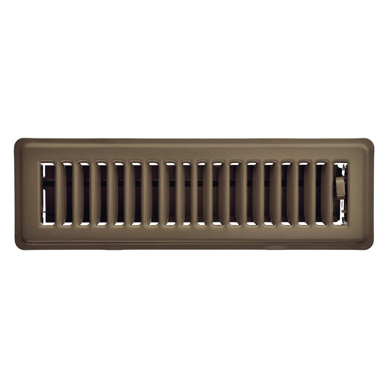 IMPERIAL Imperial RG3653 Floor Register, 2-1/4 in L, 10 in W, Steel, Chocolate, Powder-Coated