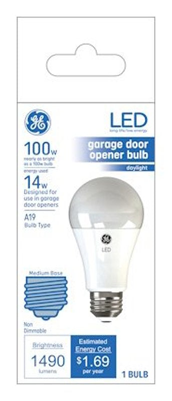GE GE 93116046 LED Bulb, General Purpose, A19 Lamp, 100 W Equivalent, Medium Lamp Base, Frosted, Daylight Light ELECTRICAL GE