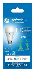 GE GE 93127691 Bulb, A19 Lamp, 30, 70, 100 W Equivalent, Medium E26/24 Lamp Base, No, Soft White, 5000 K Color Temp ELECTRICAL GE