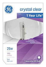 GE GE 12983 Light Bulb, CC-6 Filament, 3.12 in Dia x 4.5 in L Dimensions, 25 W, G25 Lamp, E26 Medium Lamp Base, 190 Lumens ELECTRICAL GE