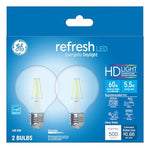 GE GE Refresh Series 31705 LED Light Bulb, G25 Lamp, 60 W Equivalent, E26 Medium Lamp Base, Dimmable, Clear, Daylight Light