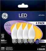 GE GE Industrial Solutions 37396 LED Bulb, Decorative, CAM Lamp, E26 Lamp Base, Dimmable, Frosted, Soft White Light