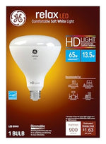GE GE 49525 LED Light Bulb, BR40 Lamp, 85 W Equivalent, E26 Medium Lamp Base, Dimmable, White, Soft White Light ELECTRICAL GE