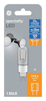 GE GE 93129031 LED Bulb, T4 Lamp, 20 W Equivalent, GY8.6 Lamp Base, Clear, Soft White, 3000 K Color Temp ELECTRICAL GE