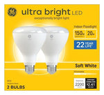 GE GE 93130933 LED Light Bulb, BR30 Lamp, 150 W Equivalent, E26 Medium Lamp Base, Dimmable, Soft White Light ELECTRICAL GE