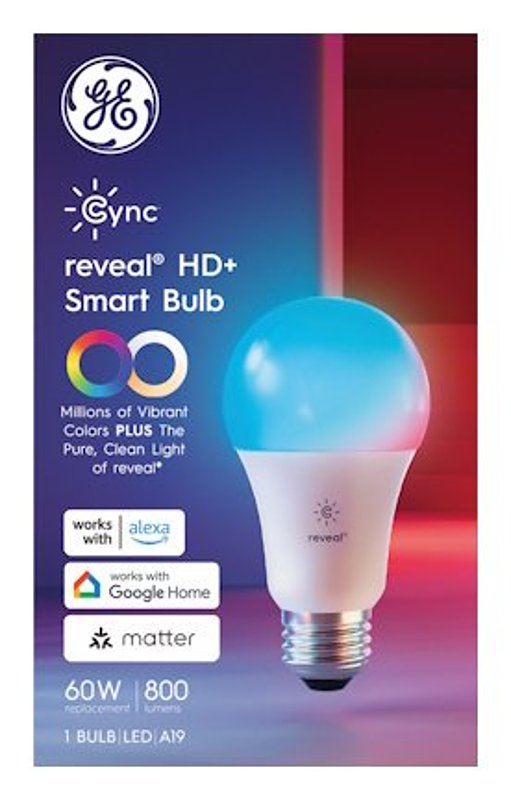 GE GE 93131798 Smart Light Bulb, 9.5 W, Wi-Fi Connectivity: Yes, App, Voice Control, Medium Lamp Base, LED Lamp ELECTRICAL GE