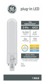 GE GE 93131926 LED Light Bulb, T10 Lamp, 13 W Equivalent, GX23 Lamp Base, Cool White/Daylight/Warm White ELECTRICAL GE