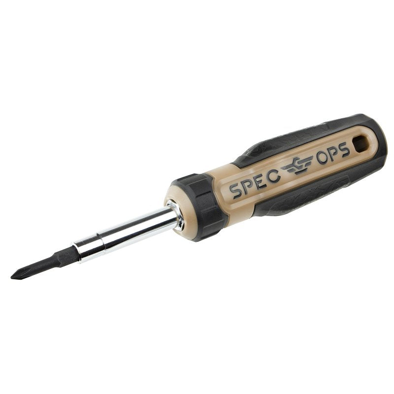 AMAX INC Spec Ops SPEC-S6IN1 6-in-1 Multi-Bit Screwdriver, 3/16 in, 1/4 in, 1/4 in, 5/16 in, PH1, PH2 Drive