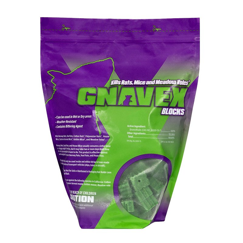 NEOGEN Gnavex 112870 Bait, Block, 128 Count Pouch