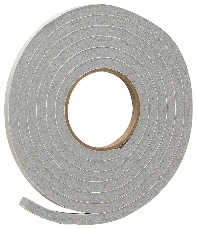 FROST KING Frost King V445H Foam Tape, 1/2 in W, 10 ft L, 3/8 in Thick, Vinyl, Gray