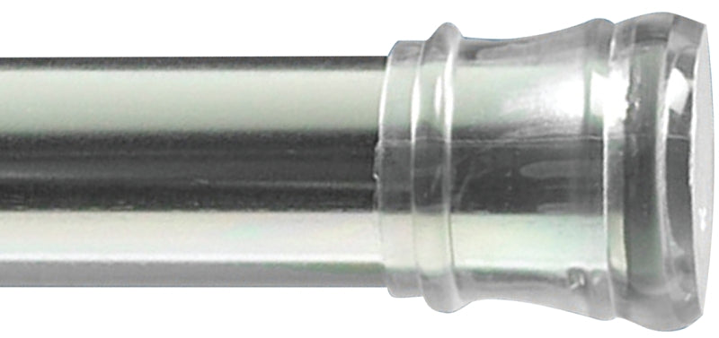 ZENNA HOME Zenna Home 608S/604S Shower Curtain Rod, 34-1/2 to 60 in L Adjustable, 1-1/4 in Dia Rod, Stainless Steel, Chrome
