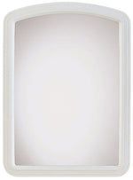 RENIN Renin 20-0410 Macau Framed Mirror, 22 in W, 16 in H, Rectangular, Plastic Frame, White Frame