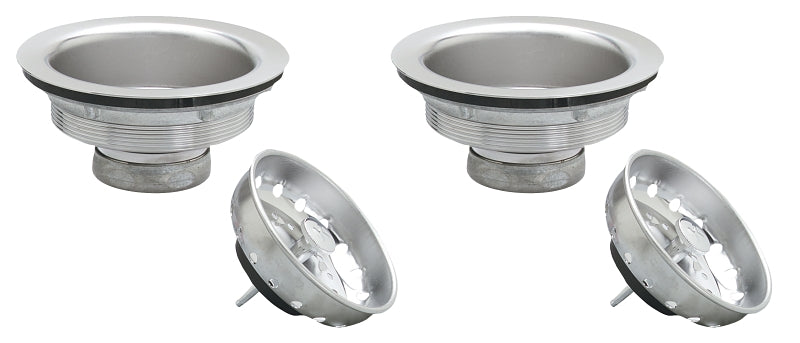 KEENEY Keeney K5414-2 Basket Strainer with Fixed Post, Stainless Steel, For: 3-1/2 in Dia Opening Sink PLUMBING, HEATING & VENTILATION KEENEY