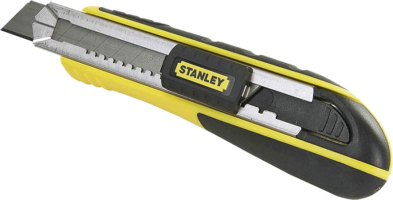 STANLEY TOOLS STANLEY 10-481 Utility Knife, 18 mm W Blade, Steel Blade, Black/Yellow Handle TOOLS STANLEY TOOLS