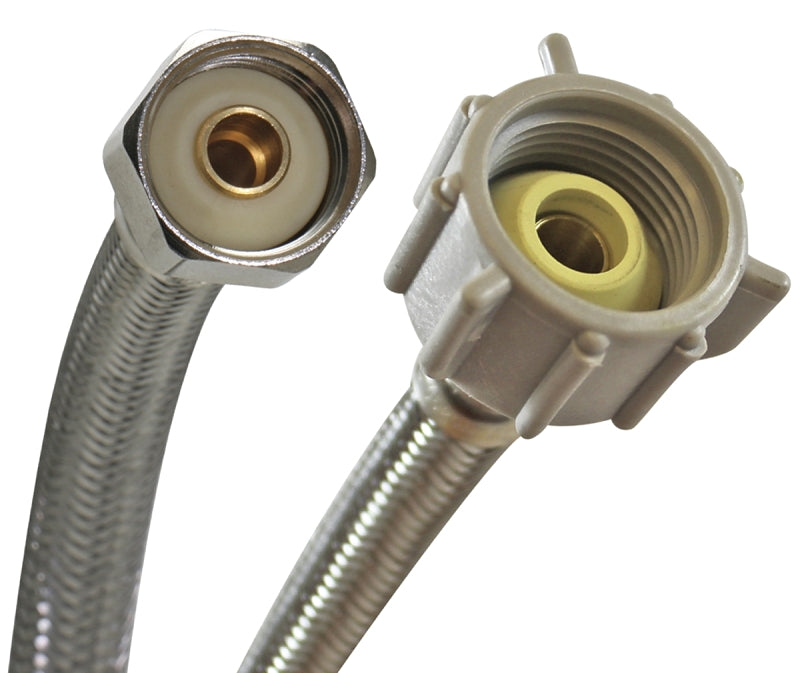 FLUIDMASTER Fluidmaster Fits-All B4T09U Toilet Connector, 3/8 in Inlet, Compression Inlet, 7/8 in Outlet, Ballcock Outlet, 9 in L PLUMBING, HEATING & VENTILATION FLUIDMASTER