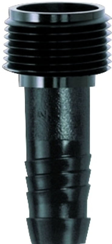 RAINBIRD Rain Bird SWGA050S/SWGA050 Pipe Adapter, 1/2 x 1/2 in, MNPT x Barb, Acetyl, Black, For: Swing Pipes