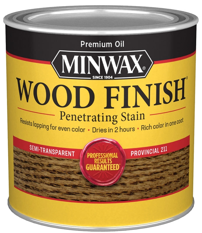 MINWAX Minwax 221104444 Wood Stain, Satin, Provincial, Liquid, 0.5 pt Can PAINT MINWAX