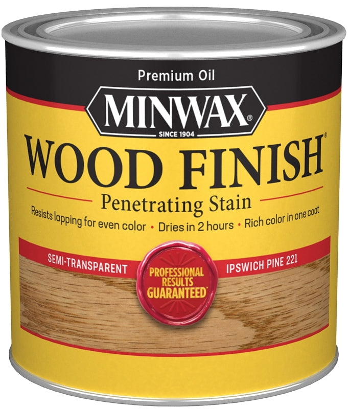 MINWAX Minwax 222104444 Wood Stain, Ipswich Pine, Liquid, 0.5 pt Can