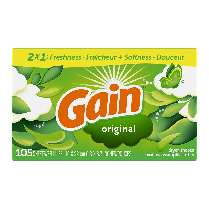 GAIN Gain 97835 Softener Sheet, Original, Fabric APPLIANCES & ELECTRONICS GAIN