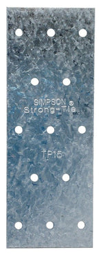 SIMPSON STRONG-TIE Simpson Strong-Tie TP TP15 Tie Plate, 5 in L, 1-13/16 in W, Steel, Galvanized, Fastening Method: Nail, Screw
