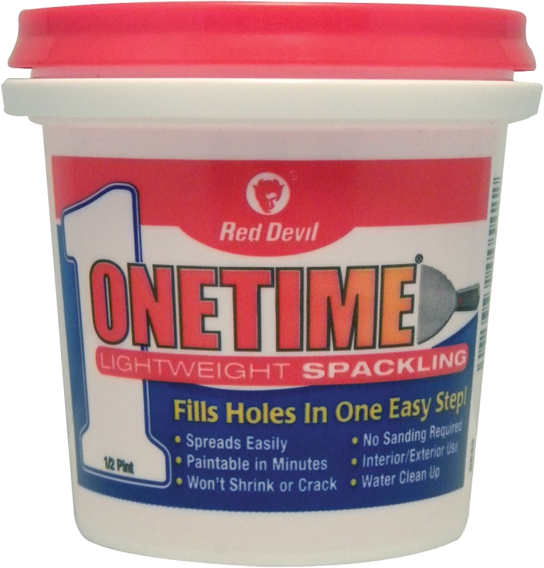 RED DEVIL Red Devil 0542 Lightweight Spackling, White, 0.5 pt Tub PAINT RED DEVIL