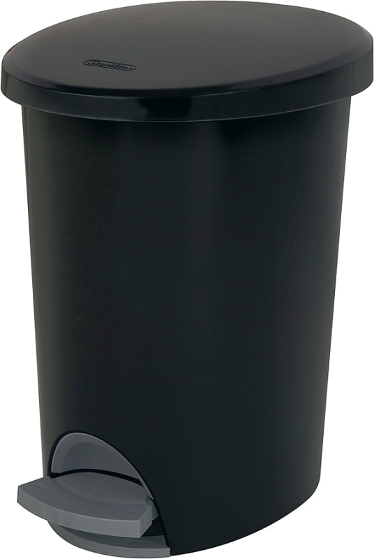 STERILITE Sterilite Ultra 10819002 Waste Basket, 2.6 gal Capacity, Plastic, Black, 13-3/8 in H HOUSEWARES STERILITE