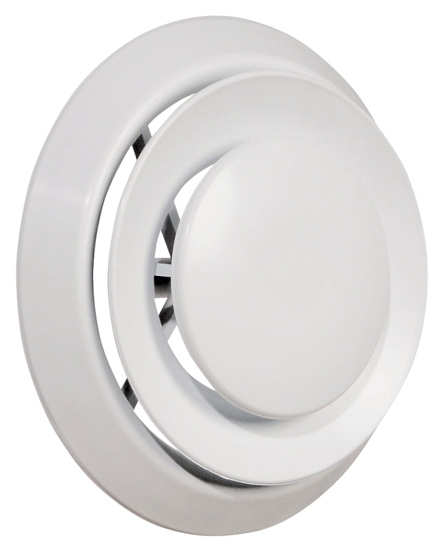 IMPERIAL Imperial DR-06 Premium Round Air Diffuser with Collar, Steel, White PLUMBING, HEATING & VENTILATION IMPERIAL   