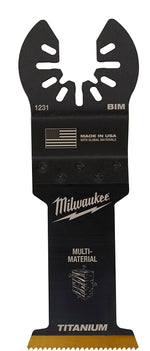 MILWAUKEE Milwaukee 49-25-1231 Blade, 1-3/8 in, 1-5/8 in D Cutting, HCS/Titanium, 1/PK TOOLS MILWAUKEE