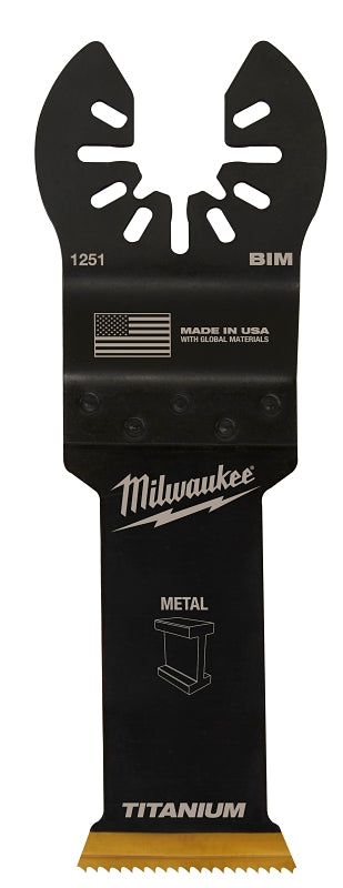 MILWAUKEE Milwaukee 49-25-1251 Blade, 1-1/8 in, 1-5/8 in D Cutting, HSS/Titanium, 1/PK