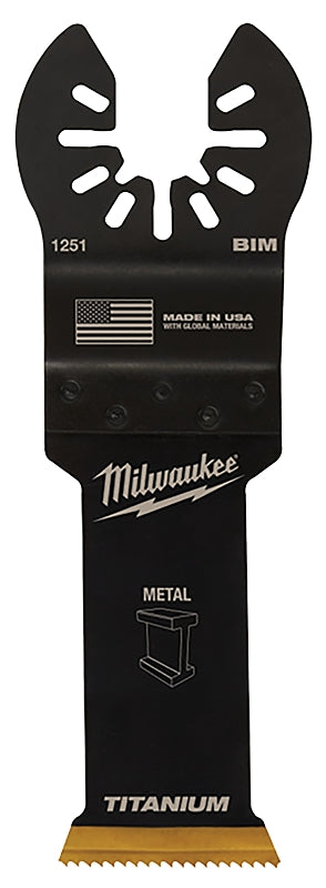 MILWAUKEE Milwaukee 49-25-1259 Blade, 1-1/8 in, 1-5/8 in D Cutting, HSS/Titanium, 10/PK TOOLS MILWAUKEE