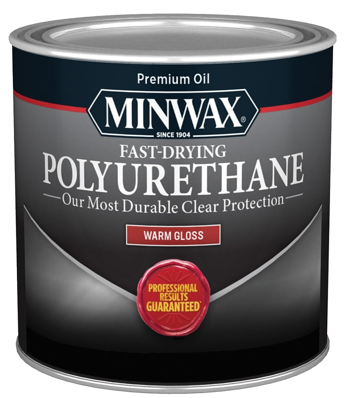 MINWAX Minwax 230004444 Polyurethane, Oil Base, Clear, Gloss, Liquid, 0.5 pt Can, 0.87 Specific Gravity