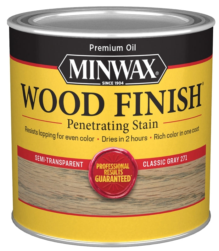 MINWAX Minwax 227614444 Wood Stain, Classic Gray, Liquid, 0.5 pt Can PAINT MINWAX