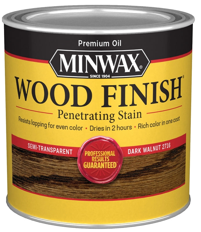 MINWAX Minwax 227164444 Wood Stain, Dark Walnut, Liquid, 0.5 pt, Can PAINT MINWAX