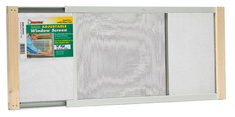 FROST KING Frost King W.B. Marvin AWS1033 Window Screen, 10 in L, 19 to 33 in W, Aluminum HARDWARE & FARM SUPPLIES FROST KING   