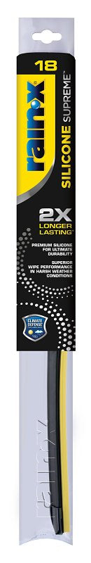 RAIN-X Rain-X Silicone Supreme 830518 Wiper Blade, Beam Blade, 18 in L Blade, Silicone Rubber