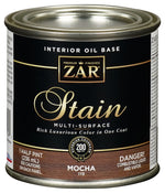 ZAR ZAR 11906 Wood Stain, Mocha, Liquid, 0.5 pt, Can
