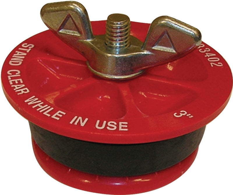 OATEY Oatey 33402 Test Plug, 3 in Connection, Plastic, Red PLUMBING, HEATING & VENTILATION OATEY