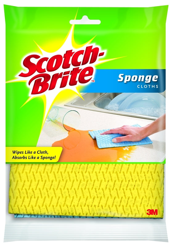 SCOTCH-BRITE Scotch-Brite 9055 Sponge Cloth, 7.8 in L, 6.8 in W, Cellulose, Blue CLEANING & JANITORIAL SUPPLIES SCOTCH-BRITE