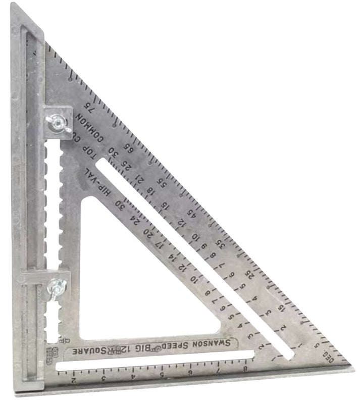 SWANSON TOOL Swanson Big 12 S0107-BULK 7-in-1 Speed Square, Aluminum, 12 in L, 12 in W