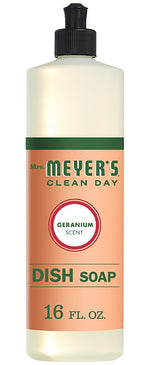 MRS MEYERS Mrs. Meyer's 13103 Biodegradable Dish Soap, 16 oz, Liquid, Geranium, Colorless CLEANING & JANITORIAL SUPPLIES MRS MEYERS